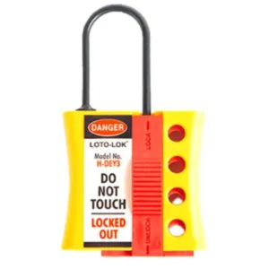 LOTO-LOK 3mm Nylon Yellow & Red Lockout Safety HASP