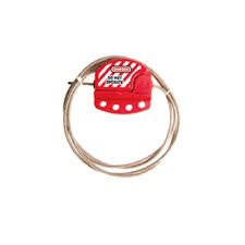 CABLE LOCKOUTS, ADJUSTABLE WITH STAINLESS STEEL PVC COATED CABLE